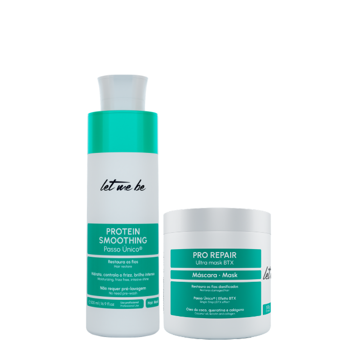 Alisamento Protein Smoothing Passo Único | 500ml + Btx Pro Repair Ultra Mask | 500g