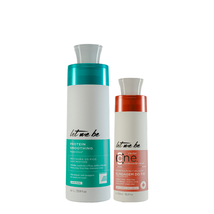 Alisamento Protein Smoothing Passo Único | 1L + Cauterização Cauter One – Let Me Be | 500ml