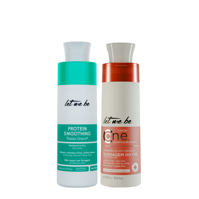 Alisamento Protein Smoothing Passo Único | 500ml + Cauterização Cauter One – Let Me Be | 500ml