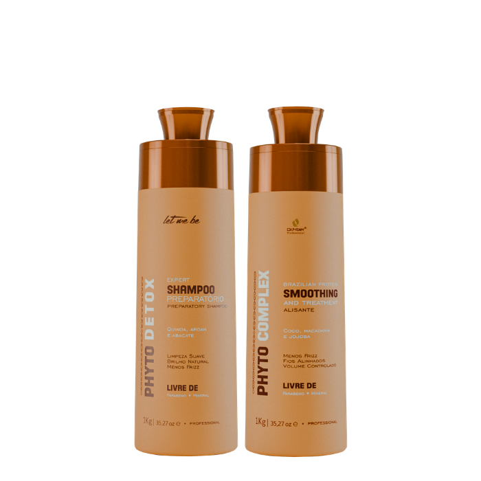 Shampoo Preparatório Phyto Detox | 1L + Alisante Phyto Complex | 1L