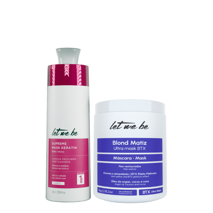 Btx Blond Matiz Ultra Mask | 1kg + Shampoo Anti Resíduos Supreme | 1L