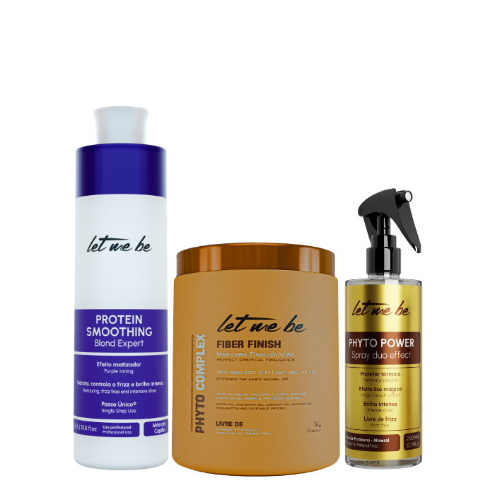 Protein Smoothing Blond Expert | 1L +  Máscara Finalizadora Phyto Complex | 1kg + Spray Phyto Power | 260ml